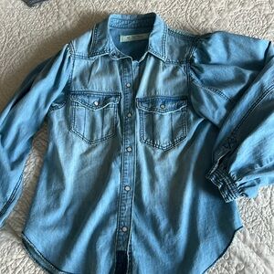 We The Free denim blouse size Small